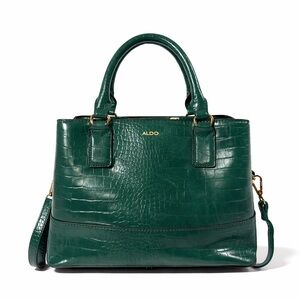 ALDO Croc Embossed Satchel – Emerald Green